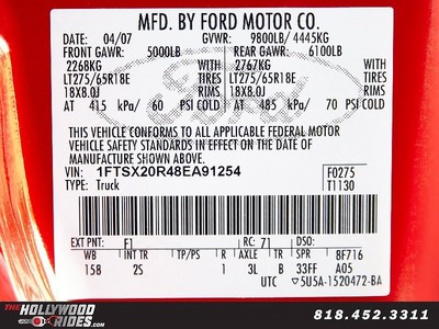 2008 Ford Super Duty F-250 SRW 2WD SuperCab 142 XLT2WD SuperCab 6-3/4 F