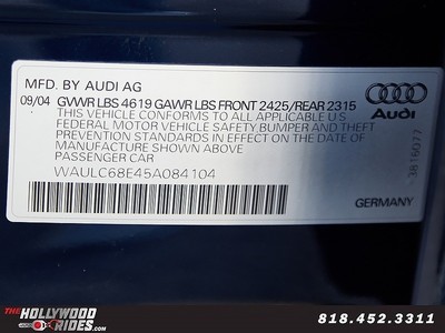 2005 Audi A4 1.8T SE